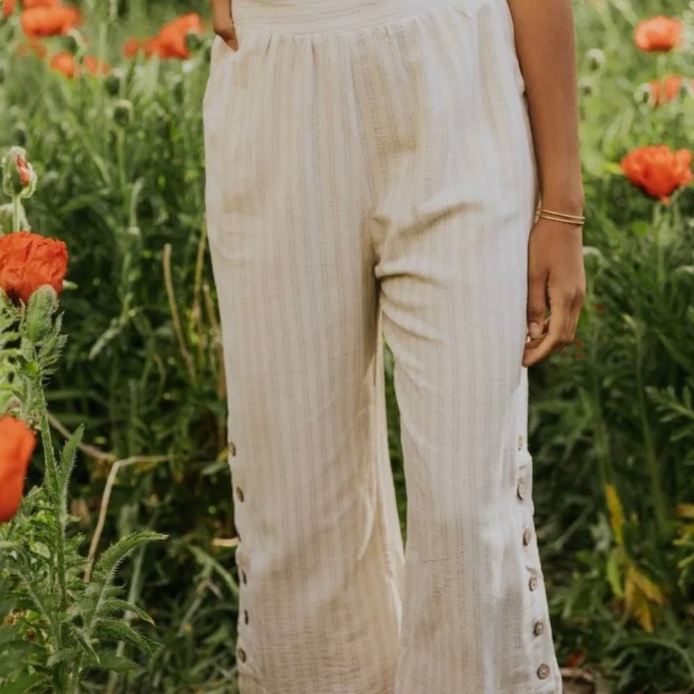 Wide leg cropped dress pants